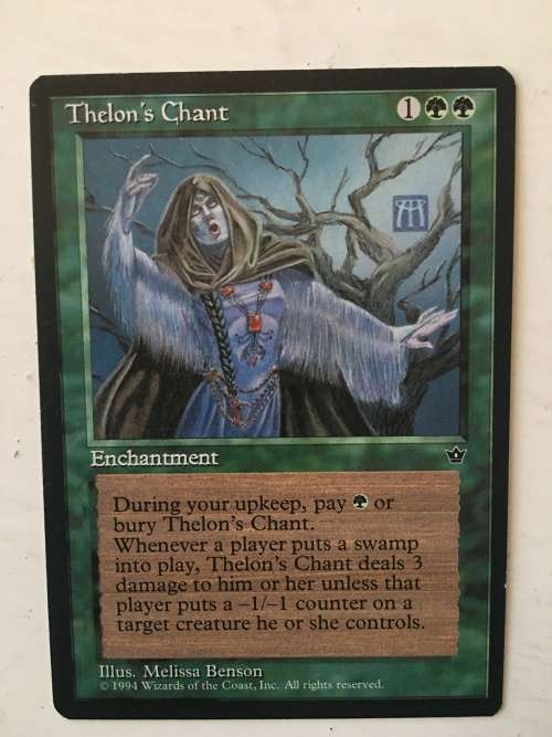 MAGIC THE GATHERING - 2 HALF SETS X2 - SUFFOCATION X 2 - THELON`S CHANT X2 - 4 CARDS