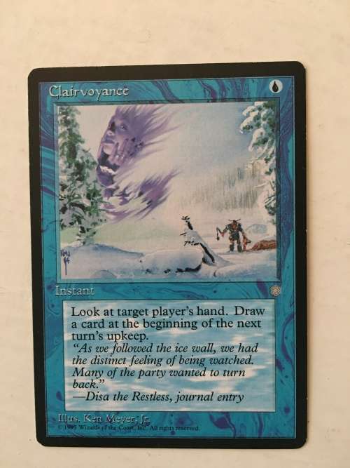 MAGIC THE GATHERING - X2 CLAIRVOYANCE X 2 - CARAPACE X 2 - 4 CARDS