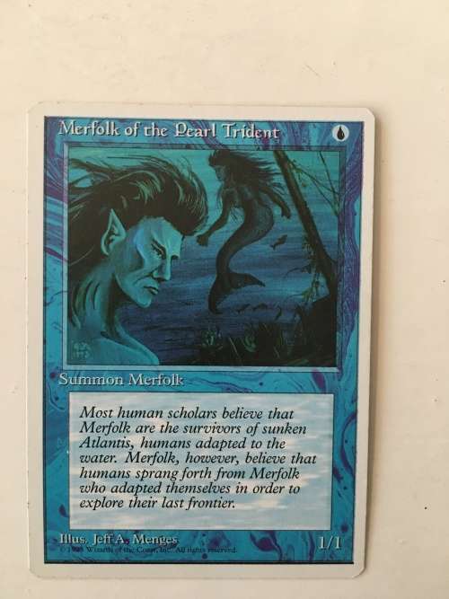 MAGIC THE GATHERING  2 HALF SETS - MERFOLK OF THE PEARL TRIDENT X 2 - TRAINED ARMODON X 2 - 4 CARDS