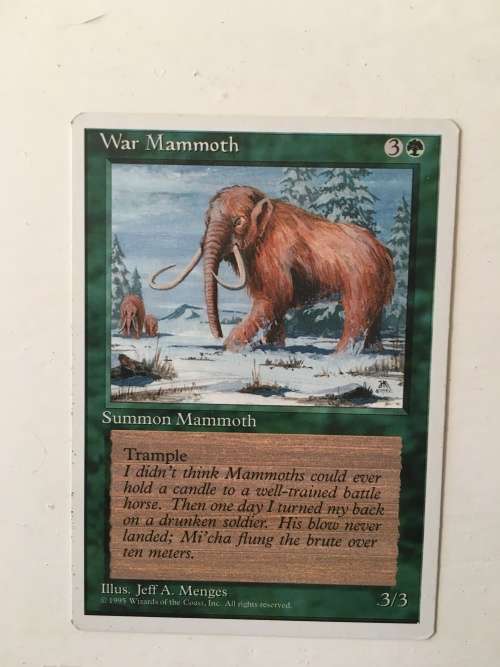 MAGIC THE GATHERING - AWESOME PRESENCE X 2 - WAR MAMMOTH X 2 - 4 CARDS