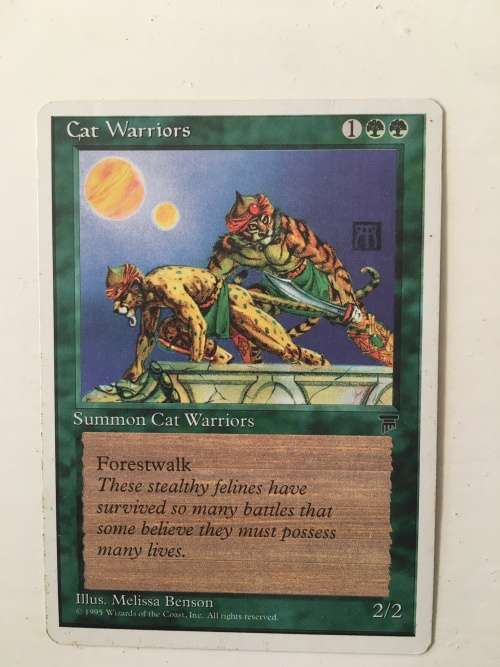 MAGIC THE GATHERING - VODALIAN MAGE X 2 - CAT WARRIORS X 2 - 4 CARDS