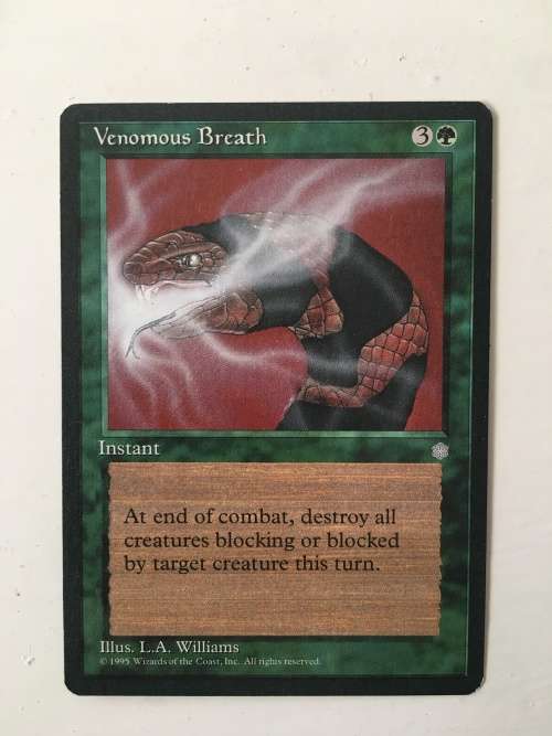 MAGIC THE GATHERING - PSYCHIC VENOM X 2 - VENOMOUS BREATH X 2 - 4 CARDS
