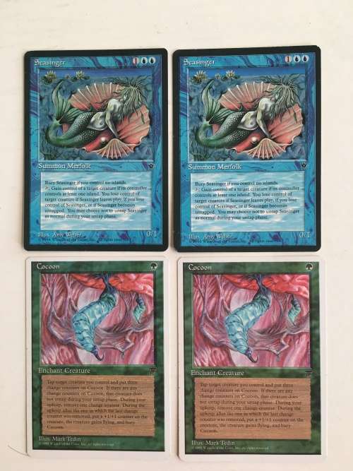 MAGIC THE GATHERING - SEASINGER X 2 - COCOON X 2 -  4 CARDS