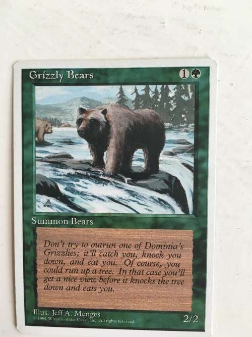 MAGIC THE GATHERING - ICATIAN INFANTRY X 2 - GRIZZLY BEARS X 2 - 4 CARDS