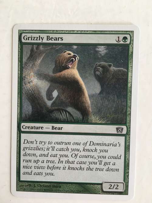 MAGIC THE GATHERING - ICATIAN INFANTRY X 2 - GRIZZLY BEARS X 2 - 4 CARDS