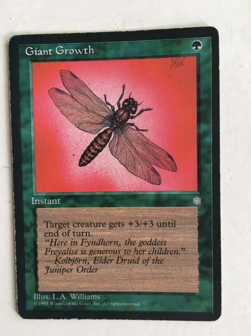 MAGIC THE GATHERING - ALABASTER POTION X 2 - GIANT GROWTH X 2 - 4 CARDS