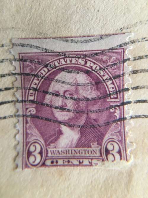 AMERICA  USED GEORGE WASHINGTON 3 CENT STAMP  -