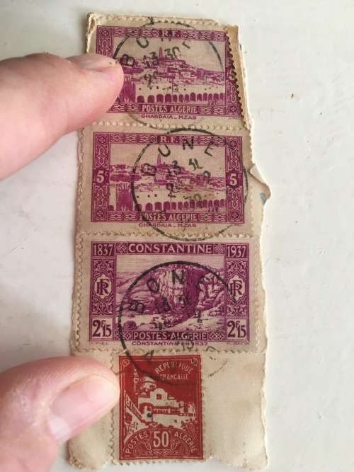 ALGERIA  3 USED STAMPS