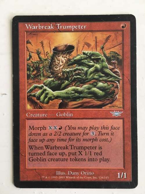 MAGIC THE GATHERING - WARBREAK TRUMPETER - AND FREE COVER