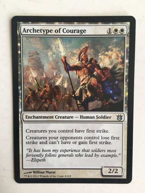 MAGIC  THE GATHERING - ARCHTYPE OF COURAGE - FREE COVER