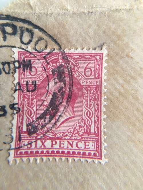 GREAT BRITAIN KING GEORGE V 6PENCE USED STAMP