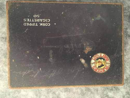 STAMPS VINTAGE CIGAR TIN FILLED WITH  UNCHECKED STAMPS