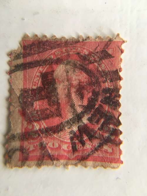 AMERICA - GEORGEWASHINGTON USED 2c STAMP