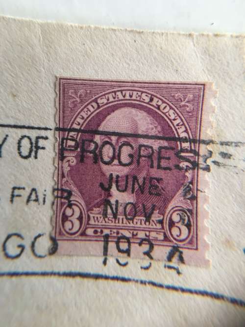 AMERICA - GEORGE WASHINGTON USED 3c STAMP - 1932
