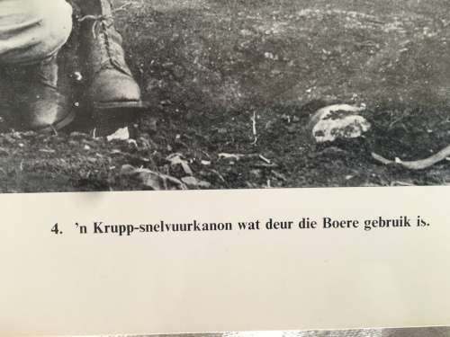 LOVELY SHELL COLLECTORS ITEM - BOER WAR POSTER -  KRUPP QUICK-FIRING GUN USED BY THE BOERS 39CX 31CM