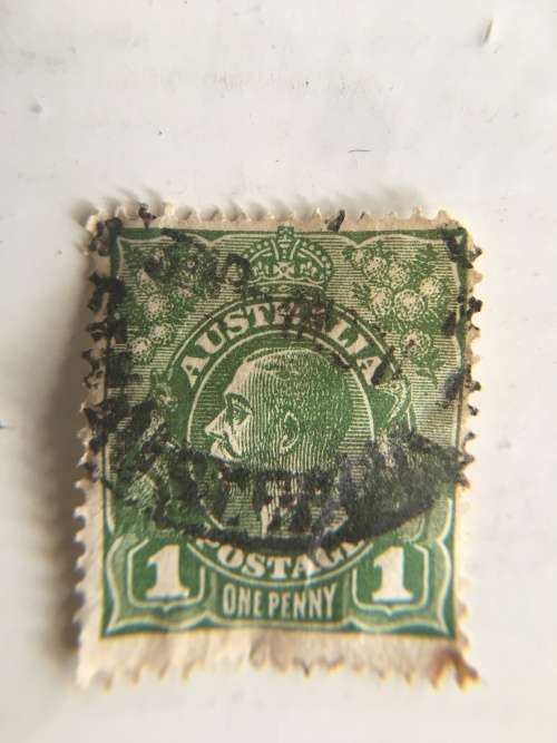 AUSTRALIA - USED KING GEORGE V 1D 1 PENNY STAMP