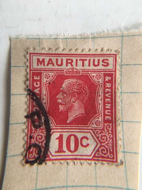 MAURITIUS  - KING GEORGE V USED 10c STAMP  1929