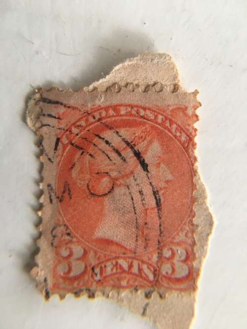 CANADA USED 3c QUEEN VICTORIA STAMP
