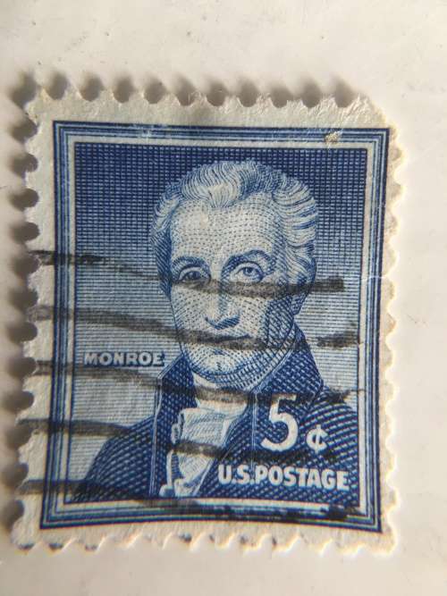 AMERICA - USED 5c MONROE  STAMP
