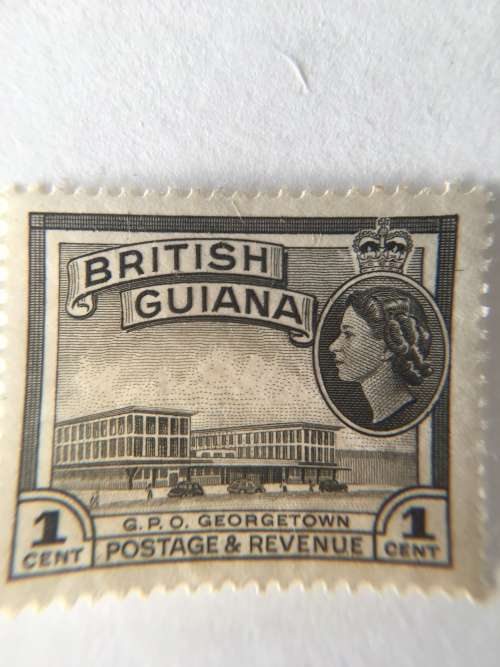 BRITISH GUIANA UNUSED 1 CENT STAMP