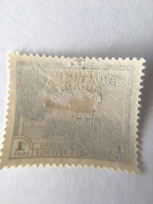 BRITISH GUIANA UNUSED 1 CENT STAMP
