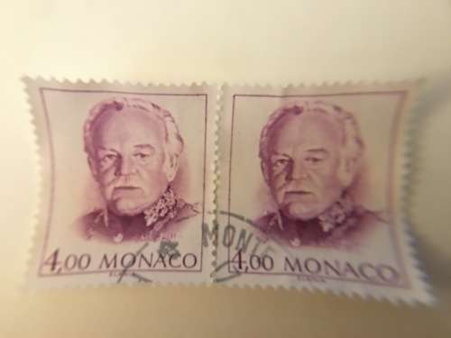 MONACO USED PAIR PRINCE REYNIOR  STAMPS