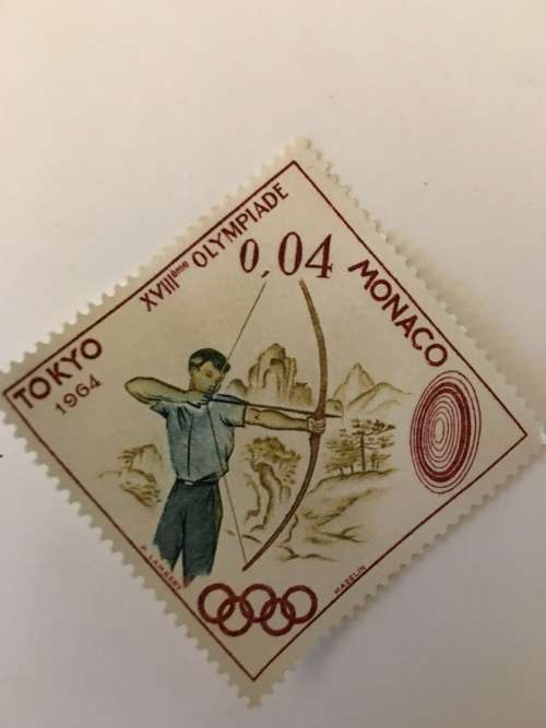 MONACO - UNUSED 1964 OLYMPICS STAMP