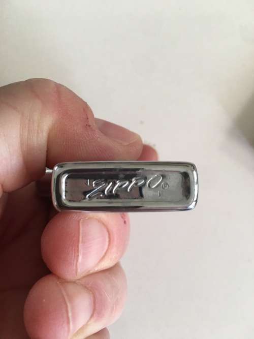 VINTAGE SLIM ZIPPO  LIGHTER WITH FIRESTONE LOGO IN ORIGINAL BOX