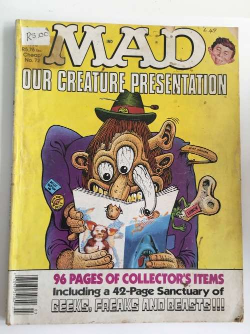 VINTAGE MAD MAGAZINE - OUR CREATURE PRESENTATION- NO. 72 - 1990