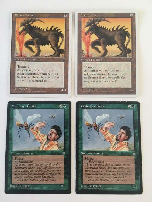 MAGIC THE GATHERING  - 2 HALF SETS - YAVIMAYA GNATS / BRONZE HORSE