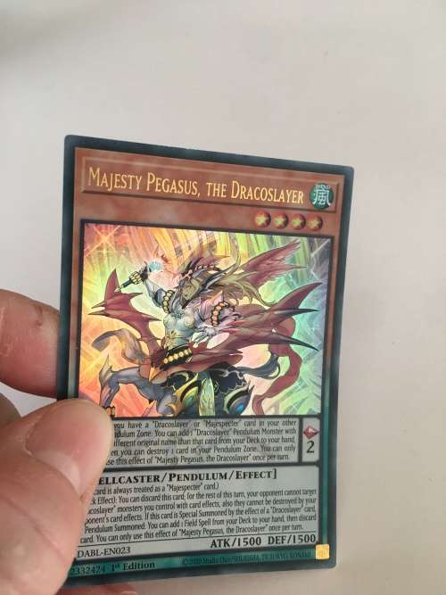 YU-GI-OH TRADING CARD - FOIL CARD - MAJESTY PEGASUS, THE DRACOSLAYER