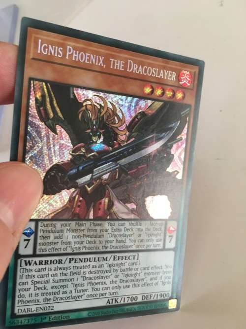 YU-GI-OH TRADING CARD - FOIL CARD / SHINY - IGNIS PHOENIX, THE DRACOSLAYER