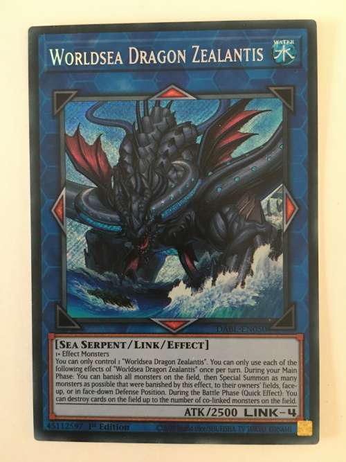 YU-GI-OH TRADING CARD - FOIL CARD / SHINY CARD - WORLDSEA DRAGON ZEALANTIS