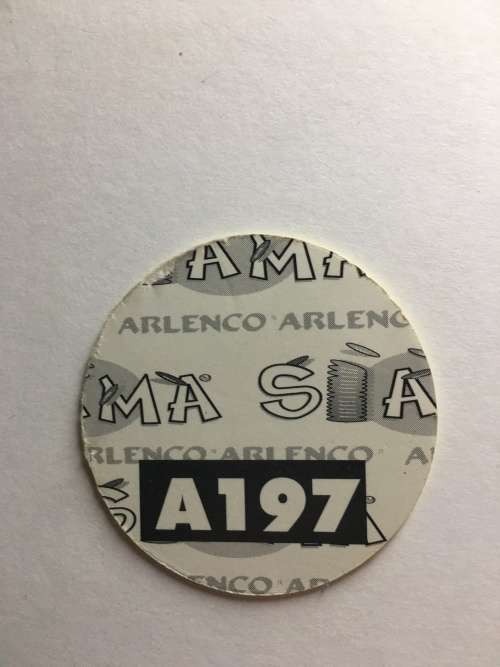 ARLENCO VINTAGE RUGBY TAZO / SLAMMER  -  NO. A197
