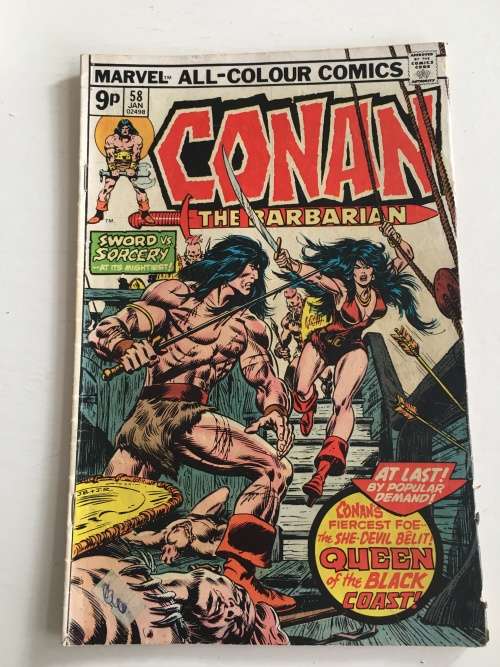 MARVEL  COMICS CONAN THE BARBARIAN - VOL. 1  NO. 58 - 1976