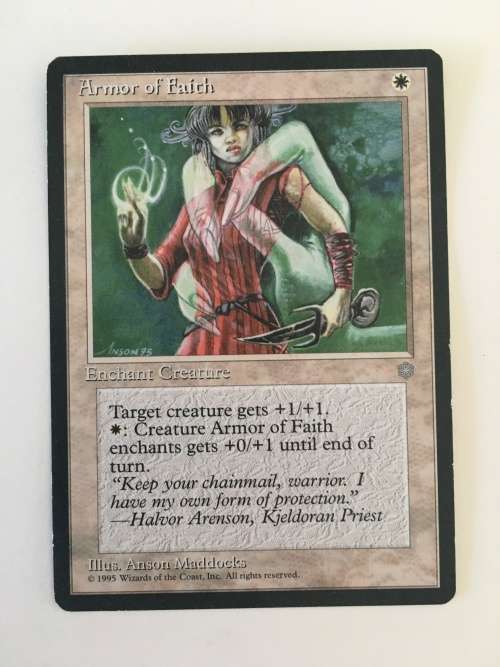 MAGIC THE GATHERING - ARMOR OF FAITH X 2 - GIANT GROWTH X 2 - 2 HALF SETS