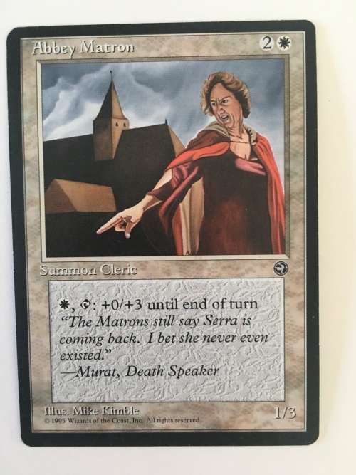 MAGIC THE GATHERING  - 2 HALF SETS -  ABBEY MATRON X 2 - GORILLA CHIEFTAIN X2