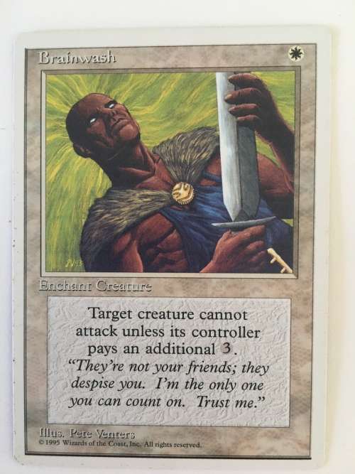 MAGIC THE GATHERING  - 2 HALF SETS -   BRAINWASH X 2 - WHTE AND GREEN SCARAB