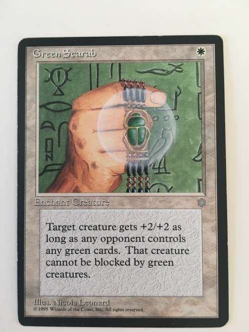 MAGIC THE GATHERING  - 2 HALF SETS -   BRAINWASH X 2 - WHTE AND GREEN SCARAB