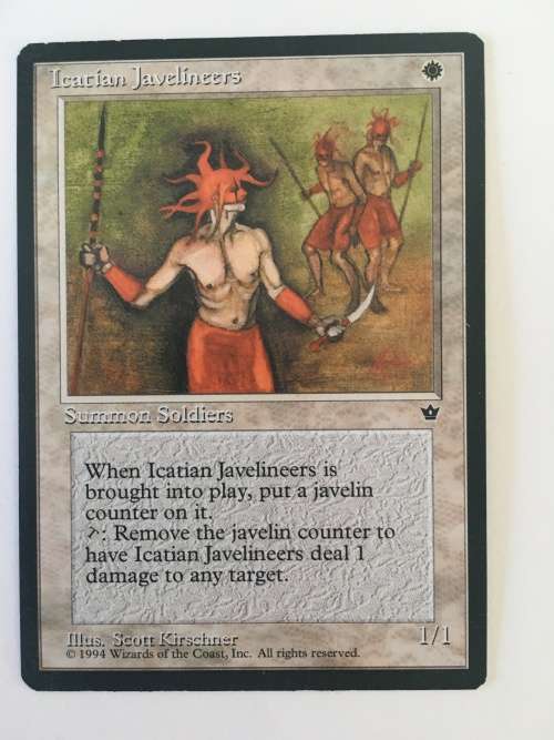 MAGIC THE GATHERING - 2 HALF SETS - ICATIAN JAVELINEERS X 2 - THALLID X 2