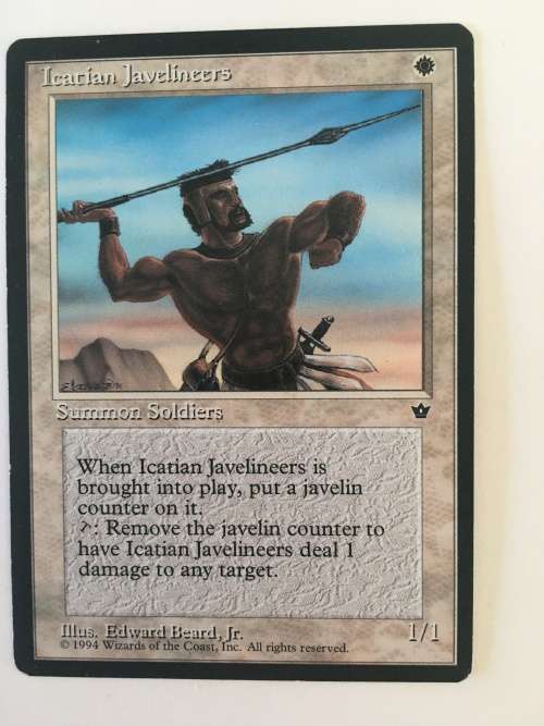 MAGIC THE GATHERING  2 HALF SETS - ICATIAN JAVELINEERS X 2 - CASTING OF BONES X 2