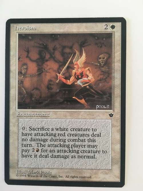 MAGIC THE GATHERING 2 HALF SETS - HEROISM X 2 - ROYAL HERBALIST X 2