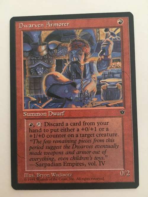 MAGIC THE GATHERING - DWARVEN ARMORER - FALLEN EMPIRES