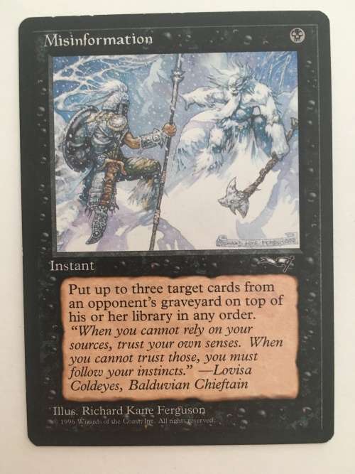 MAGIC THE GATHERING - MISINFORMATION - ALLIANCES