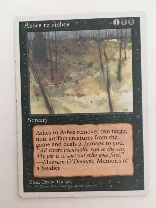 MAGIC THE GATHERING - ASHES TO ASHES - 4TH EDITION