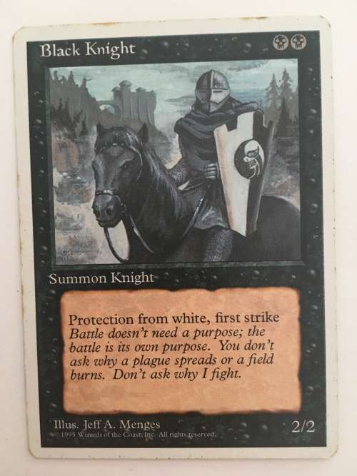 MAGIC THE GATHERING - BLACK KNIGHT - 4TH EDITION