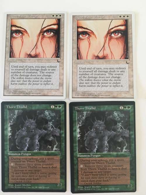 MAGIC THE GATHERING - BLOOD OF THE MARTYR X 2 - THORN THALLID X 2