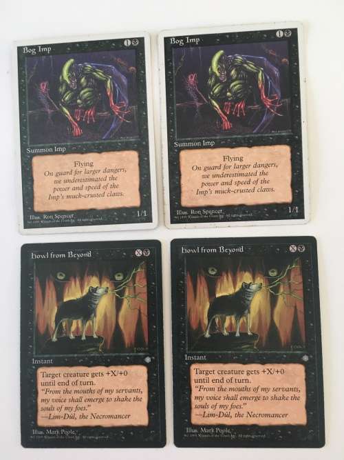 MAGIC  THE GATHERING - BOG IMP X 2 - HOWL FROM BEYOND X 2