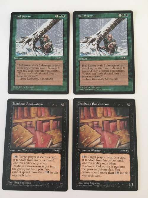 MAGIC THE GATHERING - HAIL STORM X 2 - INSIDIOUS BOOKWORMS X 2