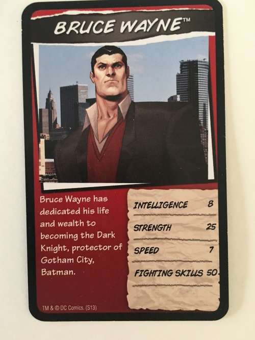 DC HERO TRADING CARDS - BRUCE WAYNE - 2017 2 DIFFERENT EDITIONS